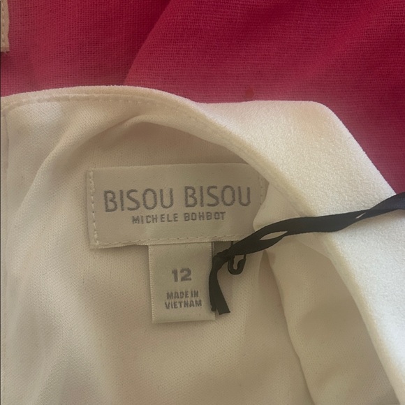 Bisou Bisou Black and White Midi Dress with Embellished Collar - Picture 7 of 11